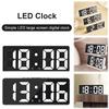 Electronic Desktop Clock 12/24H Display Snooze Desktop Table Clock Temperature Display LED Digital Clock for Home Bedroom Office