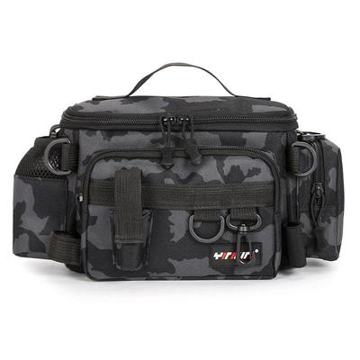 Multi-functional Fishing Gear Bag Waterproof Lure Rod Holder Waist Bag Sling Crossbody Pack Fishing Accessories Tackle Bag Outdoor Sports