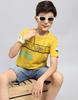 Monte Carlo Boys Yellow Printed Round Neck T-Shirt