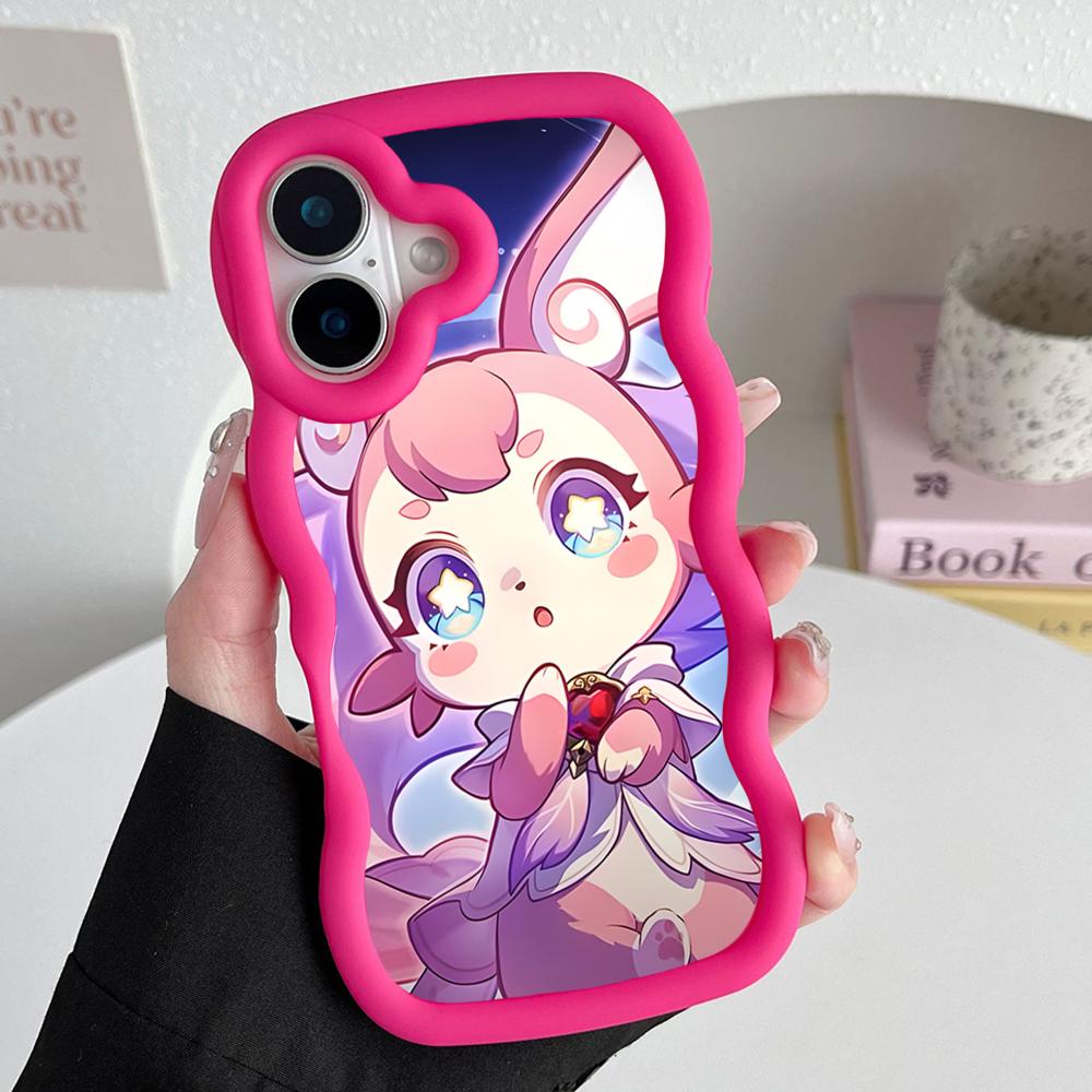 

HSR Mem Wavy Edge TPU Mobile Phone Case for iPhone 17 16 15 14 13 12 11 Air Pro Max Plus Colorful Cover iPhone 11 Pro