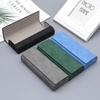 2pcs Simple Leather Eyewear Case Optical Retro Myopia Glasses Sunglasses Storage Box Fashion for Men and Women