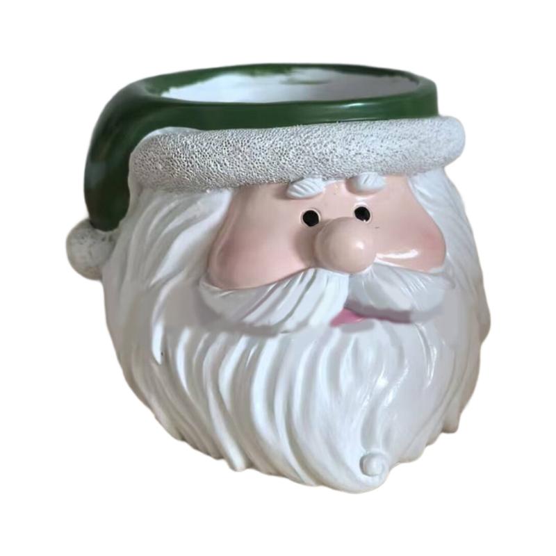 Christmas Flower Pot Succulents Planter Christmas Decorative Flower Pot,Snowman Santa Cartoon Planter Pots Art Decoration