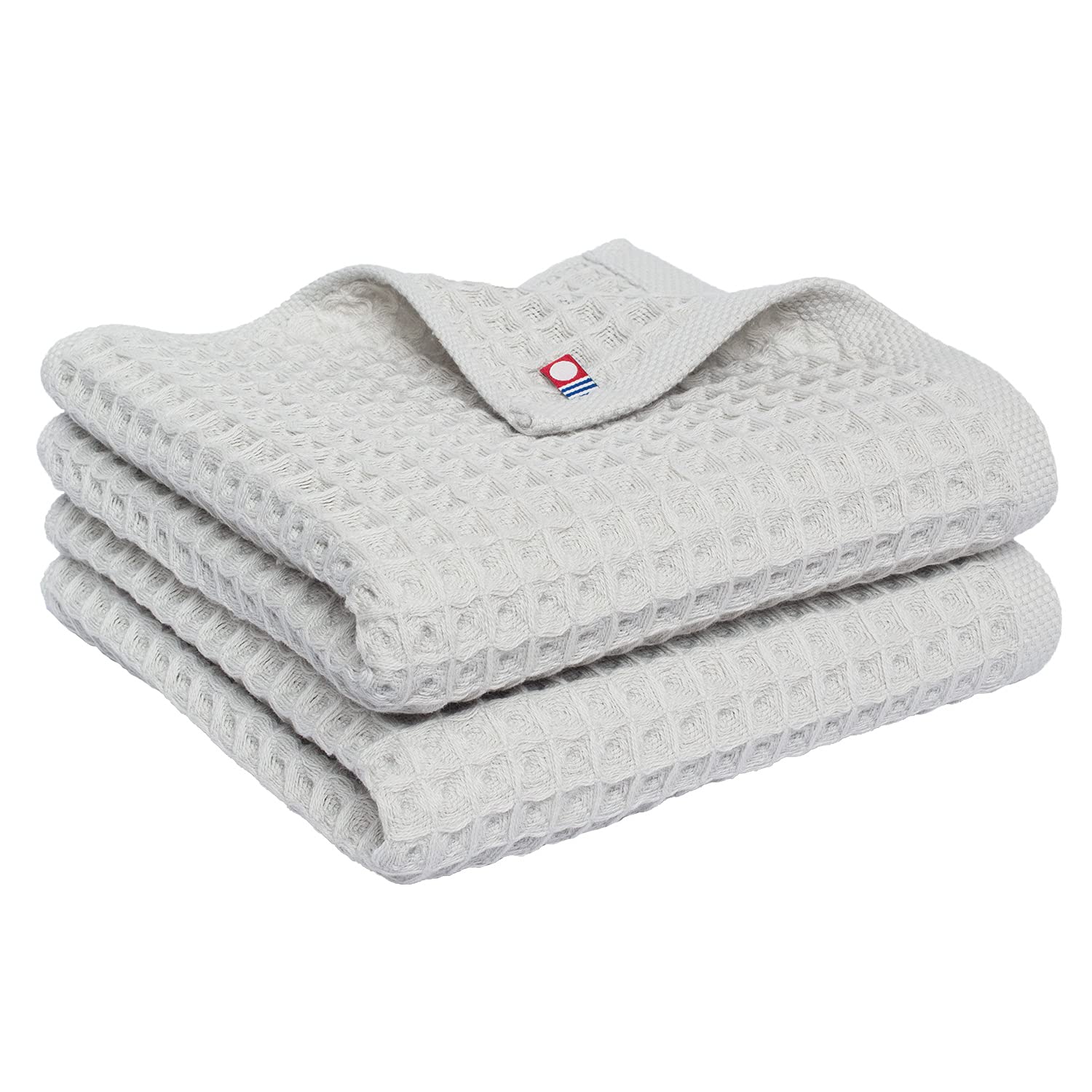 

Bloom Imabari Towel Certified Face Towel Set of 2 Waffle Towel Liege Made in Japan (Light Gray)