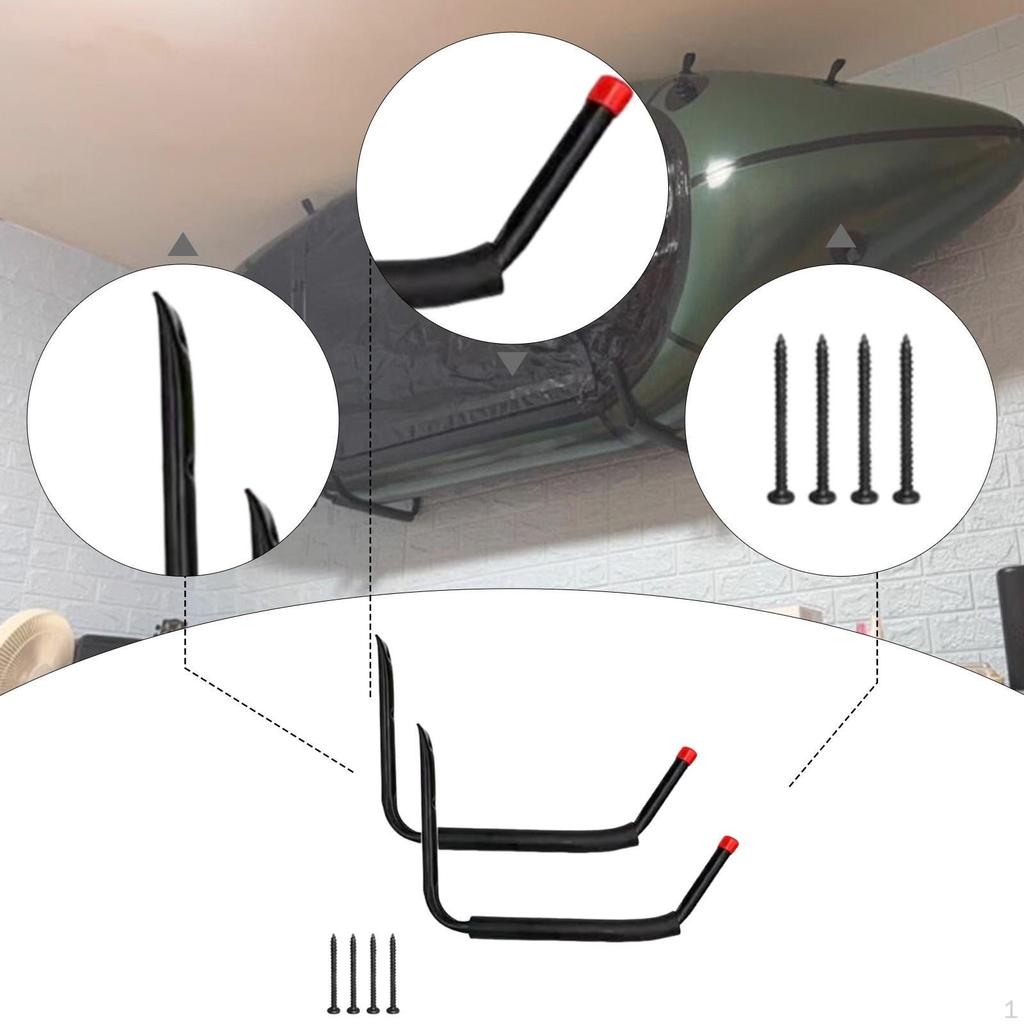 Kajakk Oppbevaringsstativ Brakett Organizer Vegghenger for Padlebrett Sykkel Innendørs Verktøy