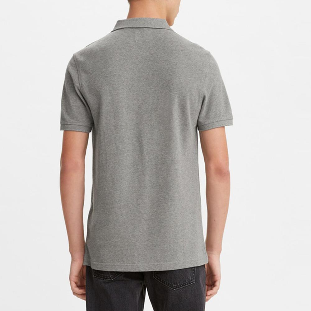 Levis Embroidered Cotton Polo Shirt Men Tops Gray 35883-0004