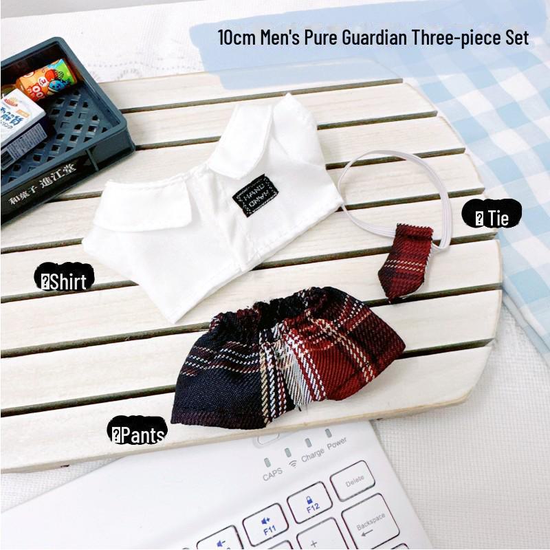 

Хлопковая одежда для куклы-малыша 10 см: Джинсы «Маленький исследователь» - Новый дизайн 10cm Doll Wear