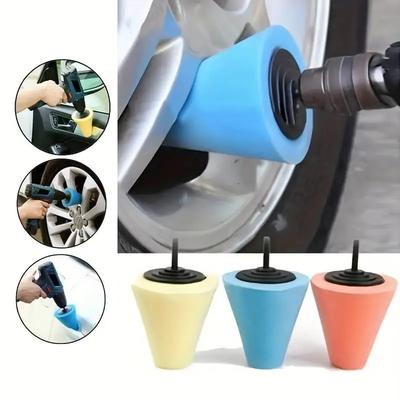 Sponge Polishing Cone Polishing Ball Wheel Car Beauty Waxing Polishing Pad Polishing Buffer Waxing Buffing Pad Car Sealing Glaze