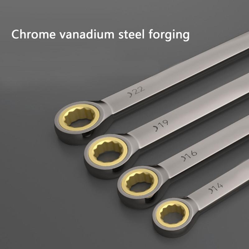 72 Tooth Gear Ratchet Wrench Steel Double Box End Spanner for Car Repair Tool Tightening Wrench Repairs Accessories