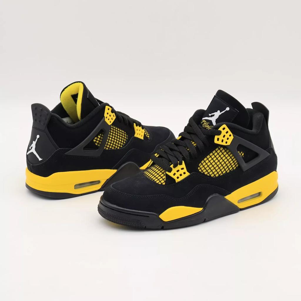 DH6927-017 Nike Air Jordan 4 Retro Thunder Lightning Black Tour Yellow Gold