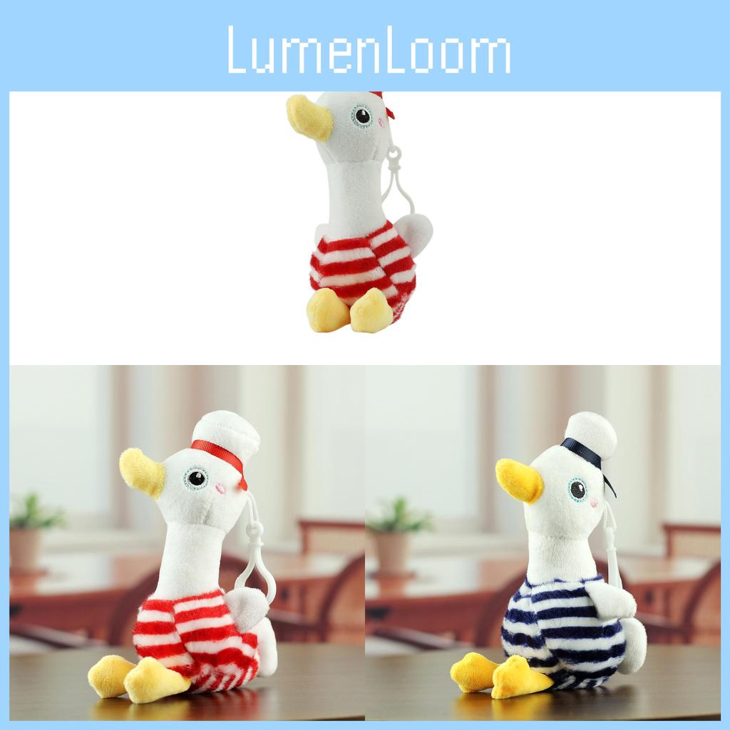 Cute Navy Duck Plush Toy Pendant With Soft Fabric For Backpack Accessories
