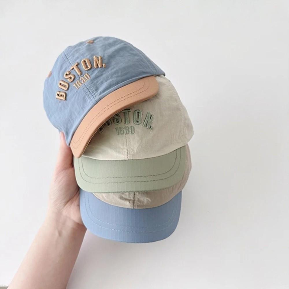 Letter Embroidered Duck Tongue Cap Quick Drying Baseball Cap Retro Summer Hat 6-36Month Kids