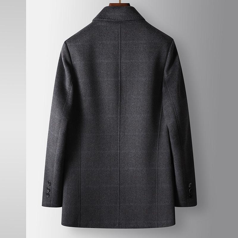Autumn and Winter Lapel Take-off Down Liner Middle-aged and Young People Business Double-sided Woolen Thermal Jacket