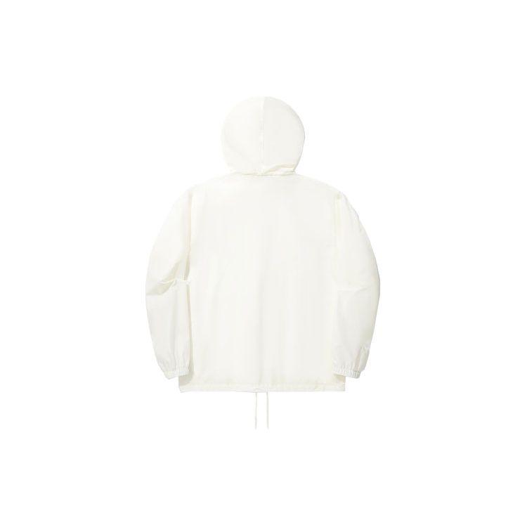 Li Ning Vital Series Embroidered Loose Fit Hooded Sports Windbreaker Unisex Outerwear Off-White AFDU259-3