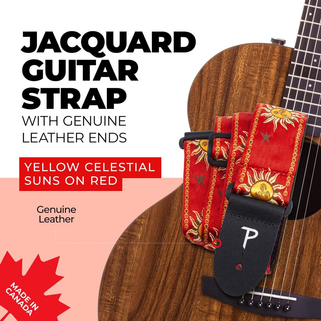 Jacquard Guitar Strap Perri's TWS-7010 SUNS-RED