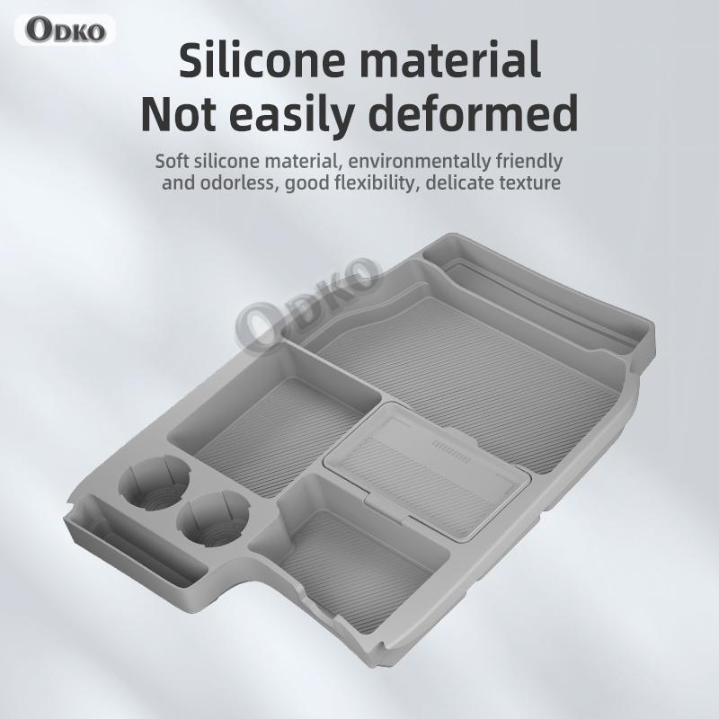For Toyota Sienna Silicone Storage Box  Center Console under Layer Modification Special Car Interior Accessories Organizer