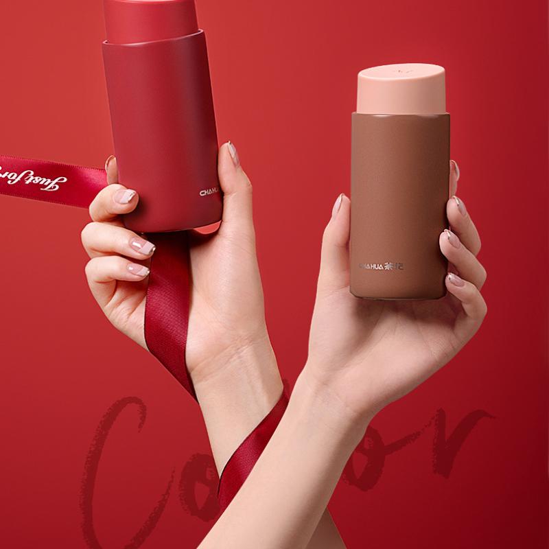 Mini Lippenstift Thermos Tasse Weibliche Tragbare Persönlichkeit Trend 316 Edelstahl Wasser Tasse Mund Tasse Warme Tasse Tasse