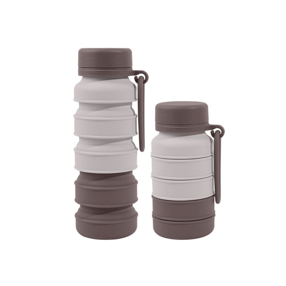 Leak Proof Retractable Coffee Cup Reuseable Silicone Sport Bottles Hiking