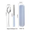 Stainless Steel Travel Cutlery Set: Fork, Spoon, Chopsticks with Portable Storage Box