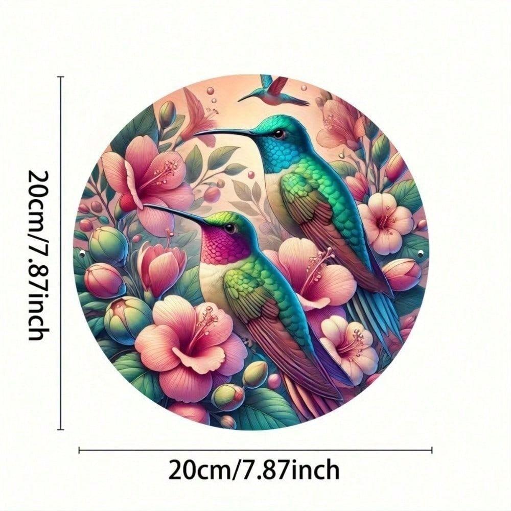 Vintage Round Aluminum Metal Wall Art Poster Home Decor Sign