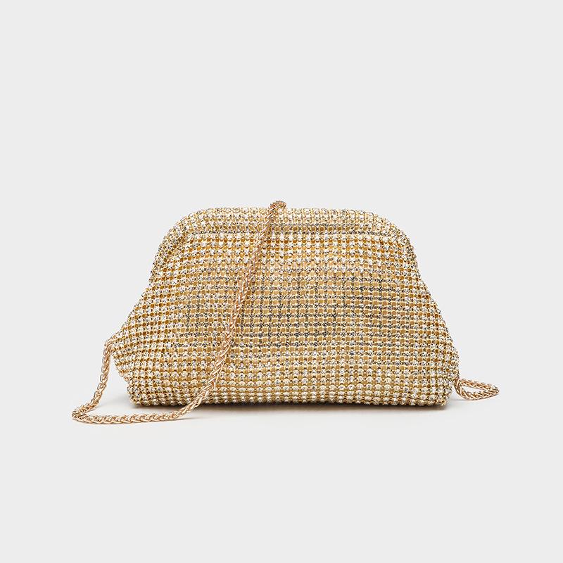 2024 Women's Rhinestone Evening Handbag: Diamond-Studded Clutch and Flashy Crossbody Bag