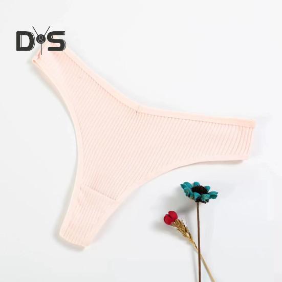 Women Thong Low-waist Seamless Solid Color Thread Good Breathability Elastic Quick-drying Sport Casual Briefs Panties Female Underpants