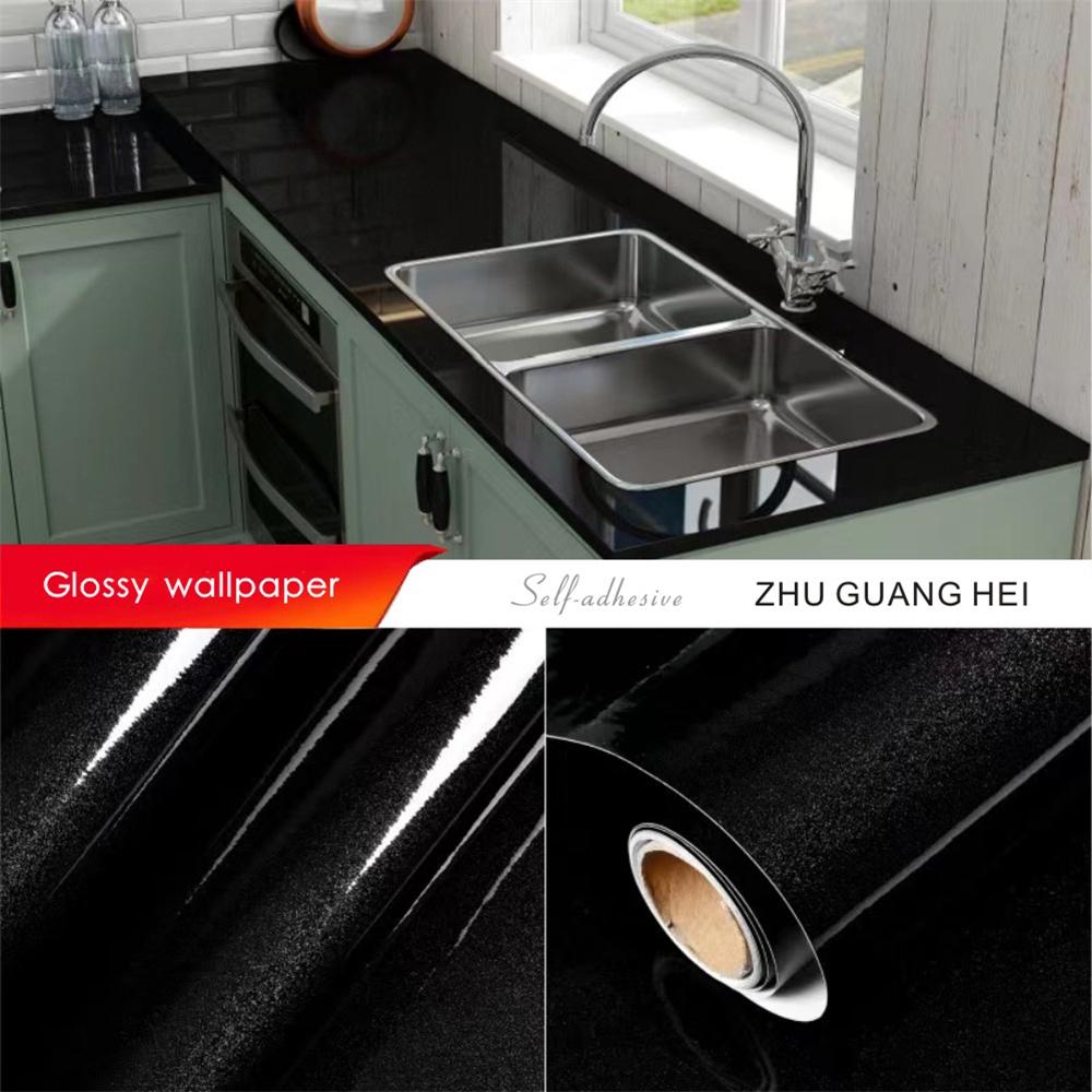 Marble Glossy Self-Adhesive Wallpaper Waterproof Home Decor Stickers for Dining Table Cabinet - Wear-Resistant Wall papers