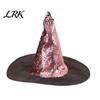 Funny Role Play Hat Reversible Sequin Witch Hat, Sparkly Glitter Large Wizard Wide Brim Halloween Costume Party for Cosplay, Masquerade