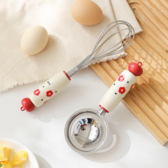 Toddle Food Prep Kit Stainless Steel Mesh Strainer Egg Beater Whisk Potato Press for Homemade Purees Baking Food-Grade Essential Kitchen Tools for