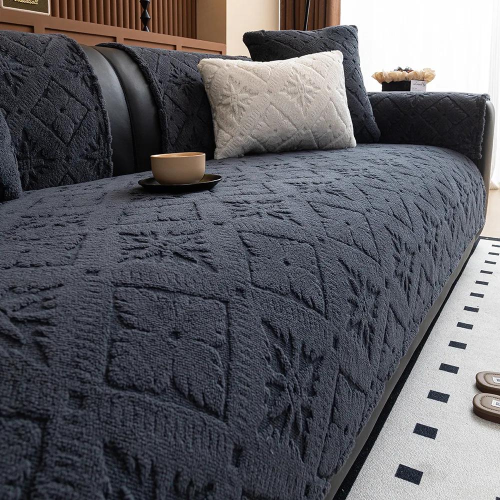 

Мягкий хлопковый бархат и нескользящий утолщенный чехол для дивана, плюш, чехол для дивана в гостиной, универсальное однотонное полотенце, сиденье 45x45cm pillowcase