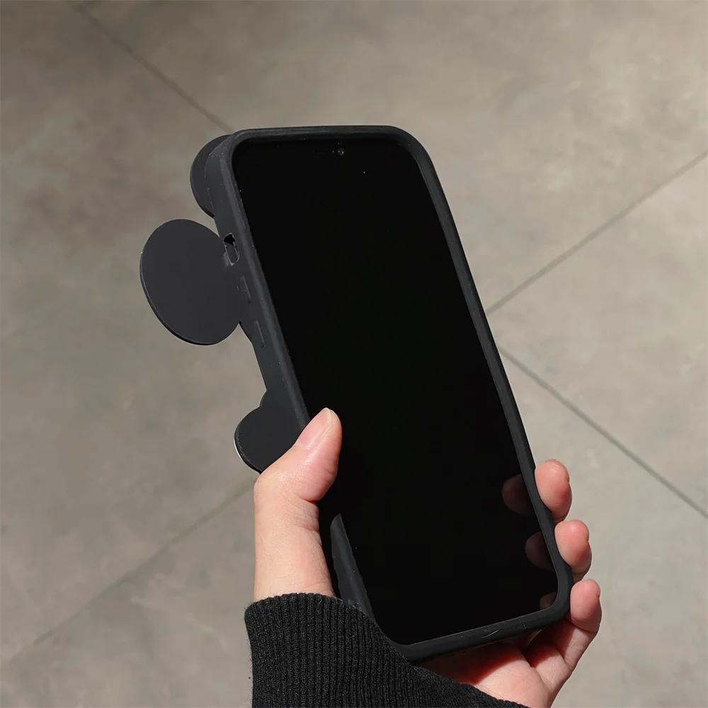 Θήκες Κινητού 3D Κινούμενων Σχεδίων Anime Μίκυ Μάους Για IPhone 16 15 14 13 12 11 Pro Max X XR XS Max 6 7 8 Plus Μαλακό Πίσω Κάλυμμα Σιλικόνης