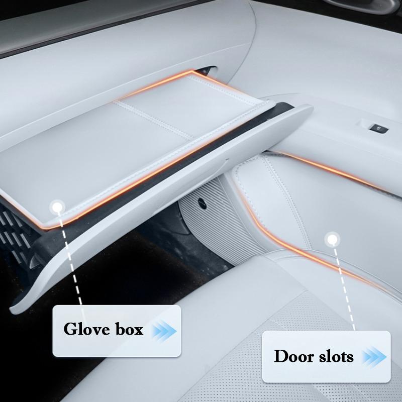 For Xpeng G6 2026 2026 2026 Car Door Slot Storage Box Leather Protective Pad Cover Glove Box Storage Barrel Interior Accessories