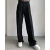 Western Style New Casual Temperament Loose Straight Trousers Suit Pants Solid Color Casual Pants
