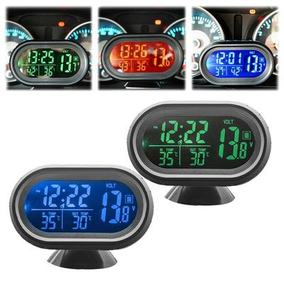 NEW High Quality Interior Accessories 3 In 1 Car Voltmeter Electronic Thermometer Car Lumino Clock 12V/24V Backlight Digita V9U7