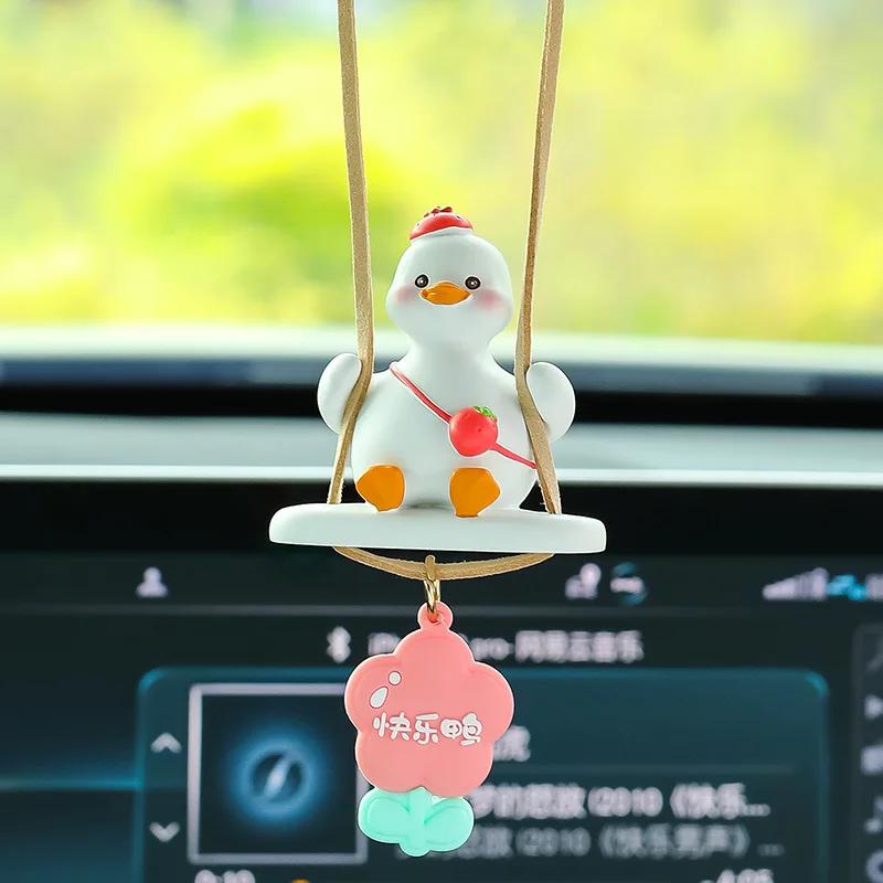 New Car Pendant Swinging Duck Interior Rearview Mirror Decorative Products New Car Pendant Internet Celebrity Duck Car Pendant
