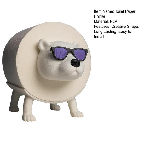 1/2Pcs Tissue Paper Roll Storage Holder Polar Bear Shape