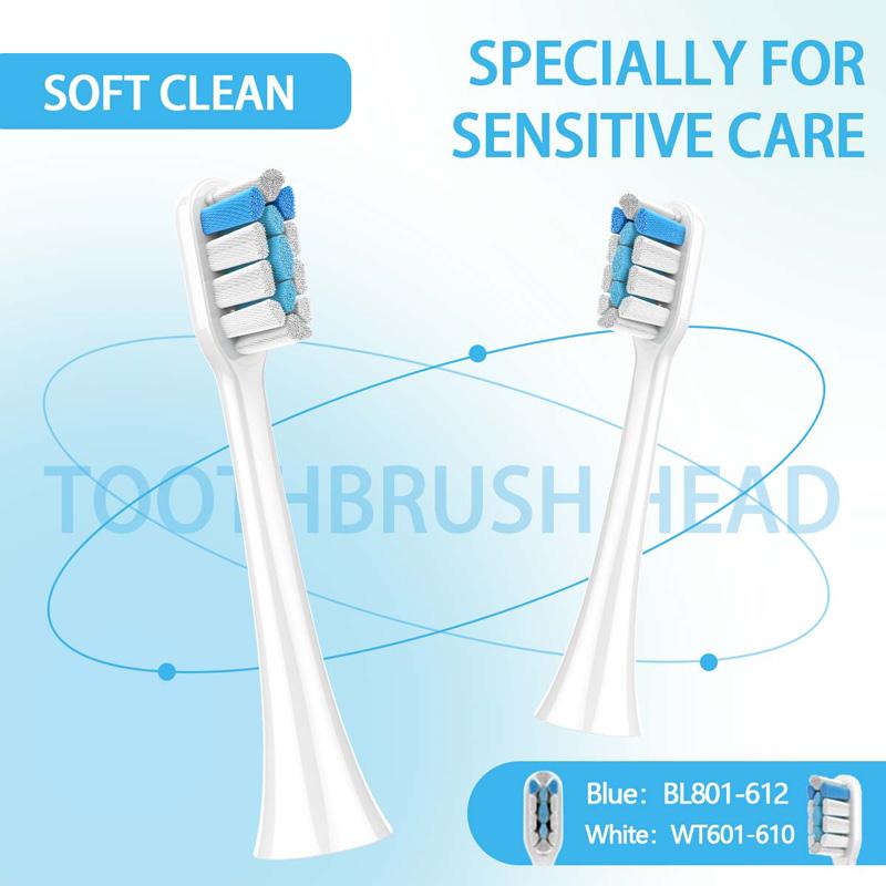 1pcs Replacement Electric Toothbrush Heads PP POM and Soft Bristles