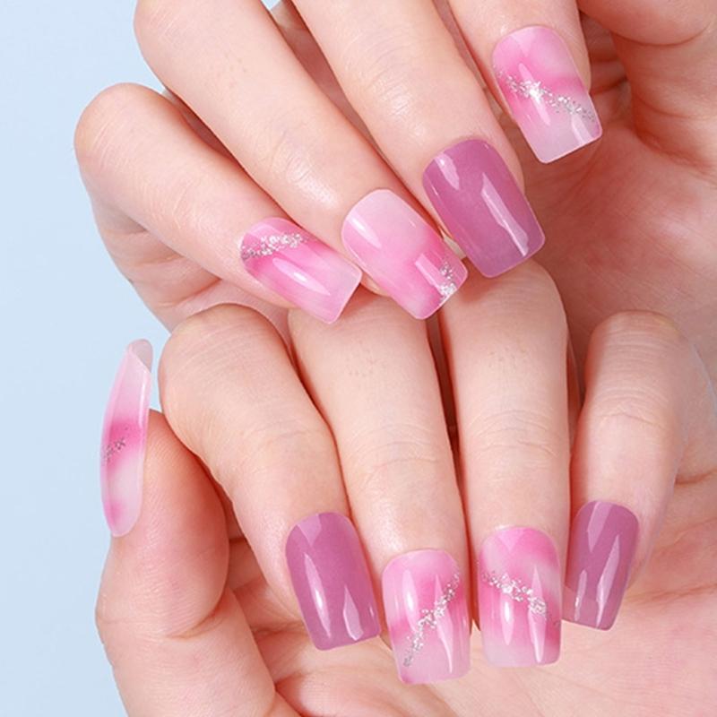 Wearable Gels Nails Wraps Cured Gels Nails Stickers French Styles Gels Nails Strips Nails Art Decortions for Party