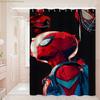 A Printed Shower Curtain Featuring a Spider-Man Design, Made of Durable Polyester Fabric, with a Washable Surface And No-Drill