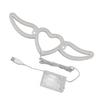 LED Neon Light Heart Shaped Wing Shape Neon Wall Light for Restaurants Bars Party Decorations