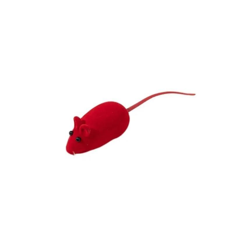 3 Pezzi Nuovo Peluche Interattivo Sonoro Gomma Vinile Mouse Animale Domestico Gatto Suoni Realistici Giocattoli Flocking Mouse Divertenti Giocattoli per Gatti Colori Casuali Giocattoli per Animali Domestici