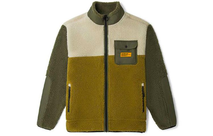 Vans Velvet Jackets Unisex Green Stand Collar Moderate VN0A54ODZBN L