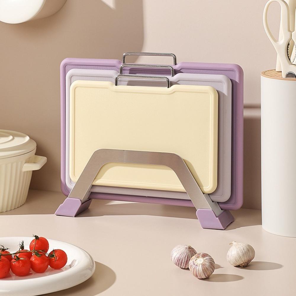 

3pcs Stainless Steel Handle Chopping Board Scaled Supplementary Food Board Fruit