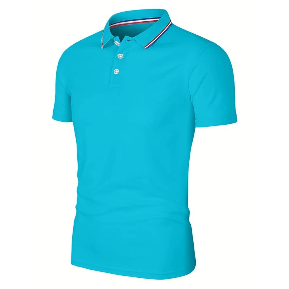 2026 Men's Summer Casual Breathable Comfortable Polo Shirt Men's Solid Color High Quality Short Sleeve T-Shirt
