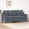 Vidaxl 2-Seater Sofa, Dark Grey, 140 Cm, Upholstered In Velvet