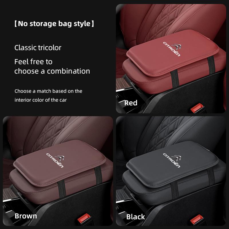 Car Armrest Box Leather Pad Elbow Cushion Auto Accessories For Citroen C3 C5 C5X C4 e-C4 X e-C3 C-Elysee Berlingo C1 C-Crosser
