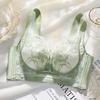 Breathable No Steel Ring Lace Wide Shoulder Strap New Breast Bra Cover Gather Anti-sagging Thin Cup