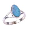 Natural Australian Opal Gemstone 925 Solid Sterling Silver Jewelry Ring S.9 r7T75