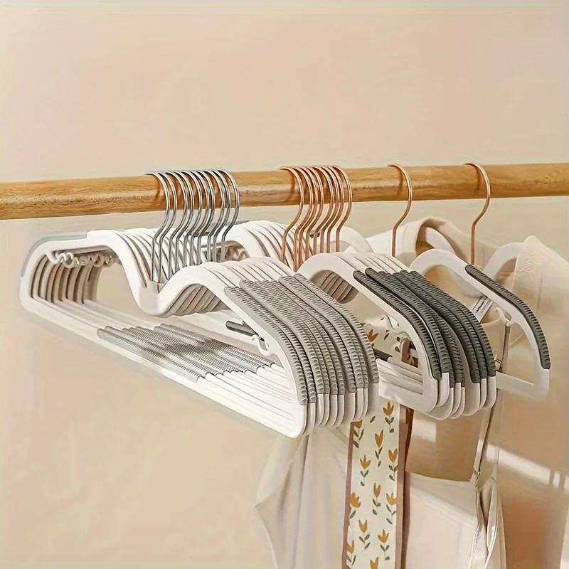 Non-Slip Plastic Hangers -Versatile,Traceless Design for Clothes,Bras & More-Ideal for Home Storage & Retail Display,Hangers
