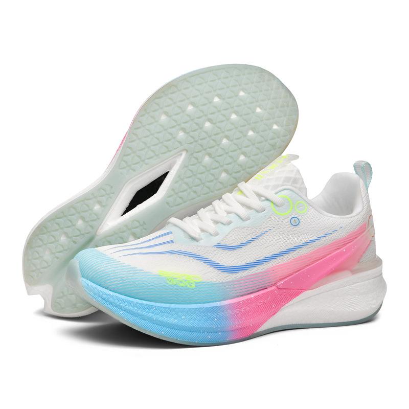 Really explosive + carbon board running shoes, racing marathon high school entrance examination, side long jump sports shoes, couple shoes,