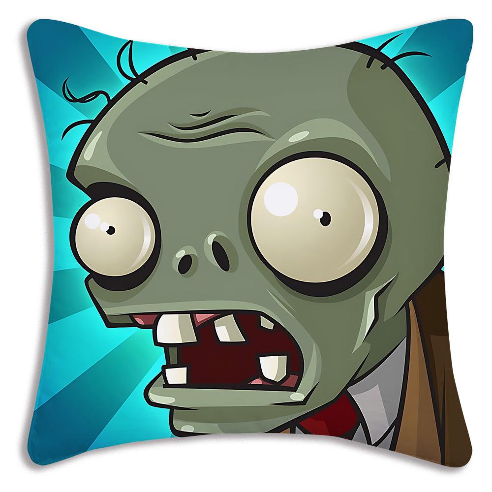 Game For Plantss Vs. Z-Zombies Pillow Covers Cartoon Sofa Decorative Home Double-sided Printing Short Plush Cute Cushion Cover